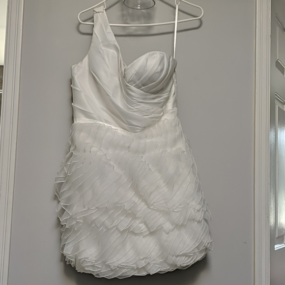 EUC Bebe Short Bridal Wedding Dress - Picture 2 of 5